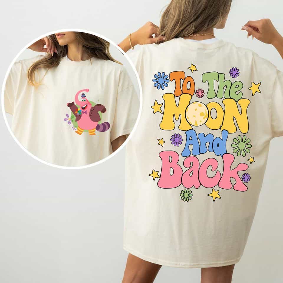 Disney Pixar Inside Out Bing Bong To The Moon And Back Double Sided Shirt