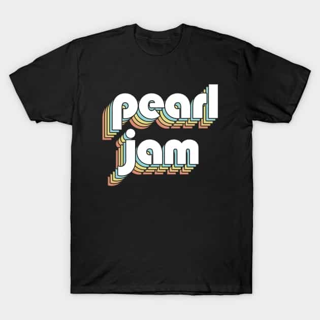 Pearl Jam - Retro Rainbow Typography Faded Style T-Shirt