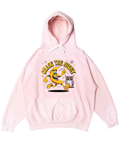 Chase The Night Cartoon Moon Running With Owl Hoodie